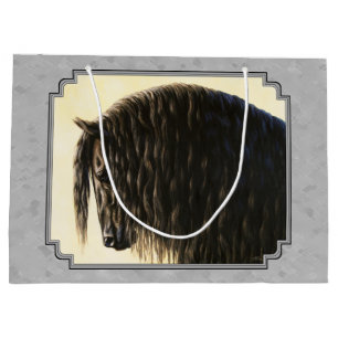 Friesian Draft Horse Silver Grey Large Cadeautasje