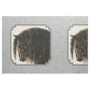 Friesian Draft Horse Silver Grey Stof