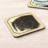 Friesian Draft Horse Yellow Bier Onderzetter (Linkerzijde)