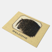 Friesian Draft Horse Yellow Deurmat (Schuin)