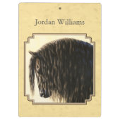 Friesian Draft Horse Yellow Klembord (Achterkant)