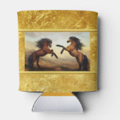 Friesian Draft Horses in een rotsbergdal Blikjeskoeler (Achterkant)