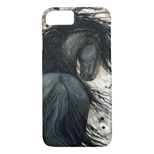 Friesian DreamWalker Horse by Bihrle Case-Mate iPhone Case (Achterkant)