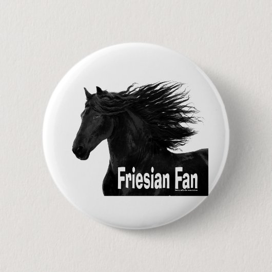 Friesian Fan Ronde Button 5,7 Cm (Voorkant)