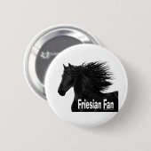 Friesian Fan Ronde Button 5,7 Cm (Voorkant /achterkant)