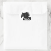 Friesian Fan Ronde Sticker (Tas)