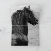 Friesian Flying Horse Wenskaart Kaart (Binnen)