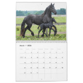 Friesian Horse Calendar Kalender (Mar 2026)