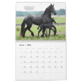 Friesian Horse Calendar met Bijbelversen Kalender (Mar 2026)