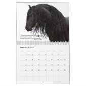 Friesian Horse Calendar met Bijbelversen Kalender (Feb 2026)