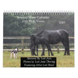 Friesian Horse Calendar met Bijbelversen Kalender