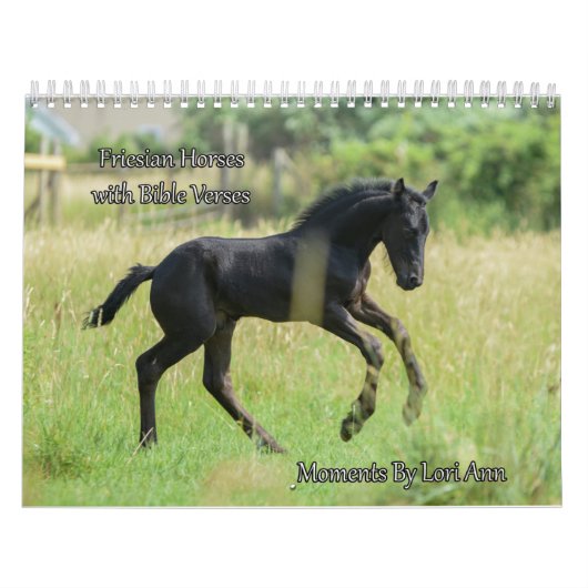 Friesian Horse Calendar met Bijbelversen Kalender (Hoes)