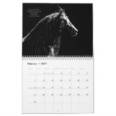 Friesian Horse Calendar met Bijbelversen Kalender (Feb 2027)