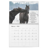 Friesian Horse Calendar met Bijbelversen Kalender (Feb 2026)