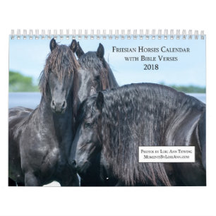 Friesian Horse Calendar met Bijbelversen Kalender