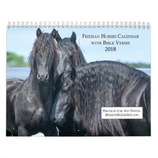 Friesian Horse Calendar met Bijbelversen Kalender
