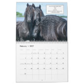 Friesian Horse Calendar met Bijbelversen Kalender (Feb 2027)