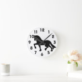 Friesian Horse Clock Ronde Klok (Huis)