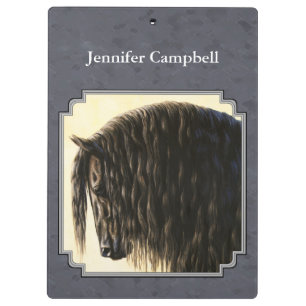 Friesian Horse Dark Slate Grey Klembord