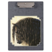 Friesian Horse Dark Slate Grey Klembord (Voorkant)