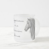 Friesian Horse Frosted Glass Mok (Voorkant rechts)