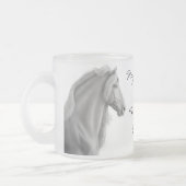 Friesian Horse Frosted Glass Mok (Links)