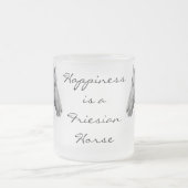 Friesian Horse Frosted Glass Mok (Center)