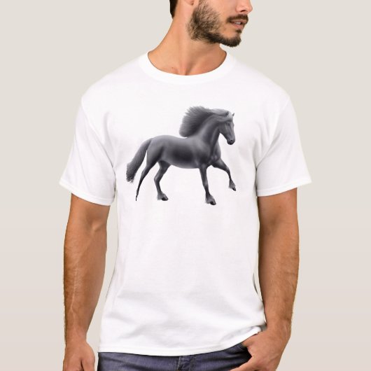 Friesian Horse Full Gallop T-Shirt (Voorkant)