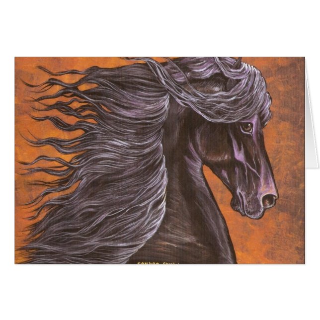 Friesian Horse head (Voorkant Horizontaal)