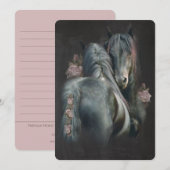 Friesian Horse Love - Wenskaart Bedankkaart (Voorkant / Achterkant)