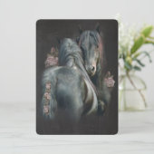 Friesian Horse Love - Wenskaart Bedankkaart (Staand voorkant)
