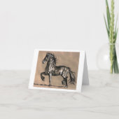 Friesian Horse Note Card Kaart (Voorkant)