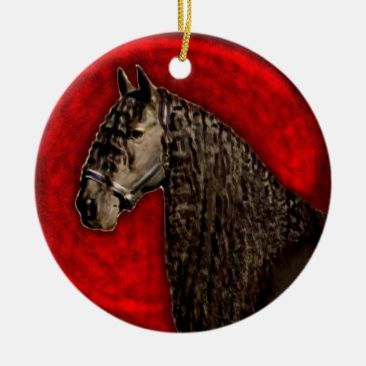 Friesian Horse Ornament (Voorkant)