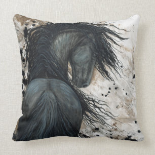 Friesian Horse Pillow door BiHrLe Kussen