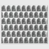 Friesian Horse Portrait Wavy Mane Cadeaupapier (Vlak)