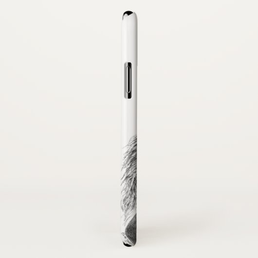 Friesian Horse Portrait Wavy Mane Case-Mate iPhone Case (Achterkant / rechts)