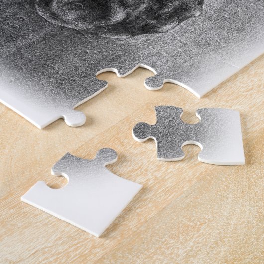 Friesian Horse Portrait Wavy Mane Legpuzzel (Zijkant)