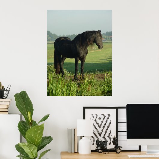 Friesian Horse Poster (Thuiskantoor)