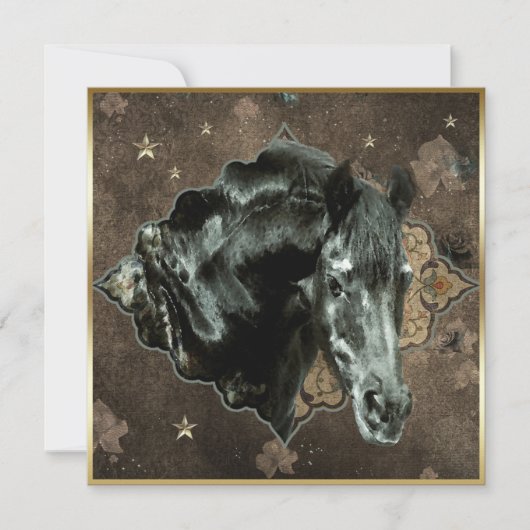 Friesian Horse - Wenskaart (Voorkant)