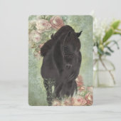 Friesian Horse - Wenskaart Bedankkaart (Staand voorkant)