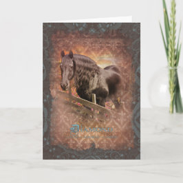 Friesian Horse - Wenskaart Feestdagen Kaart