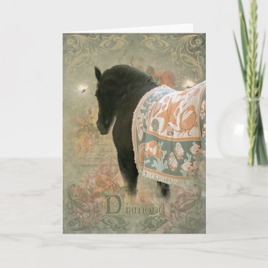 Friesian Horse - Wenskaart Feestdagen Kaart (Voorkant)