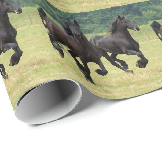 Friesian Horses Cadeaupapier (Rol Hoek)