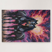 Friesian Horses Dramatic Silhouette of Love Legpuzzel (Horizontaal)