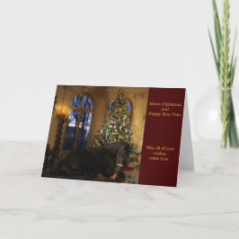 Friesian Mare under Tree-kerstkaart Feestdagen Kaart