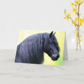 friesian paard kaart (Gele Bloem)