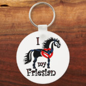 friesian paard, Keltisch ontwerp Sleutelhanger (Voorkant)