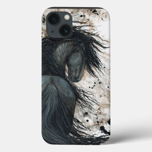 Friesian paard van Bihrle iPhone 6 Hoesje (Achterkant)