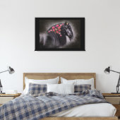 Friesian Portret - Gewikkeld Canvas (Insitu (Slaapkamer))