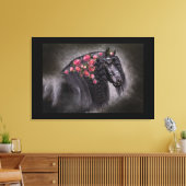 Friesian Portret - Gewikkeld Canvas Afdruk (Insitu (Woonkamer))